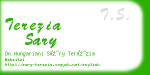 terezia sary business card